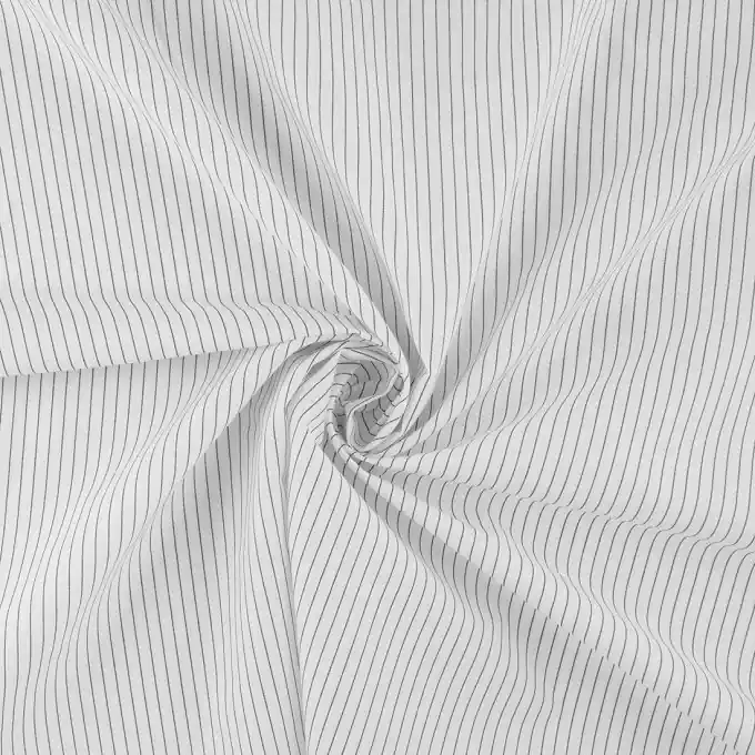 Schneller Versand Batist Weiß Bio Baumwolle Streifen Grau