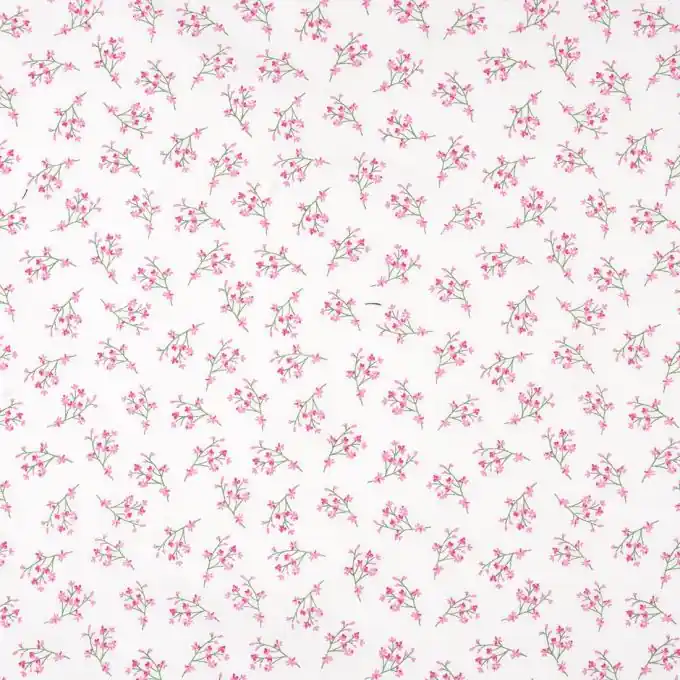 Limited Edition Batist Bio Baumwolle Rosa Blumen