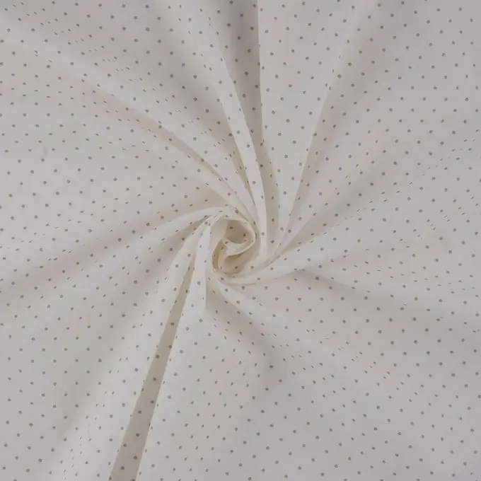 Batist Bio Baumwolle Punkte Beige Neuheit