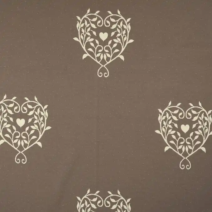 Jacquard Herzen Allover Braun Top-Preis