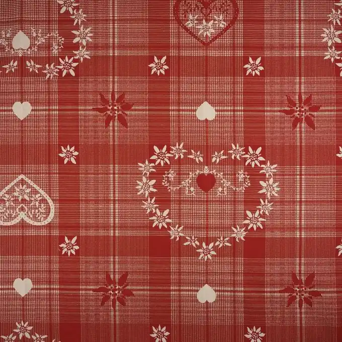 Jacquard Palmi Rot Herzen Sichere Zahlung