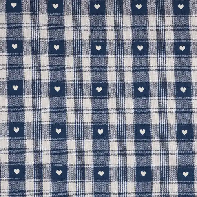 Jacquard Karos Blau/Weiß Gratis Versand