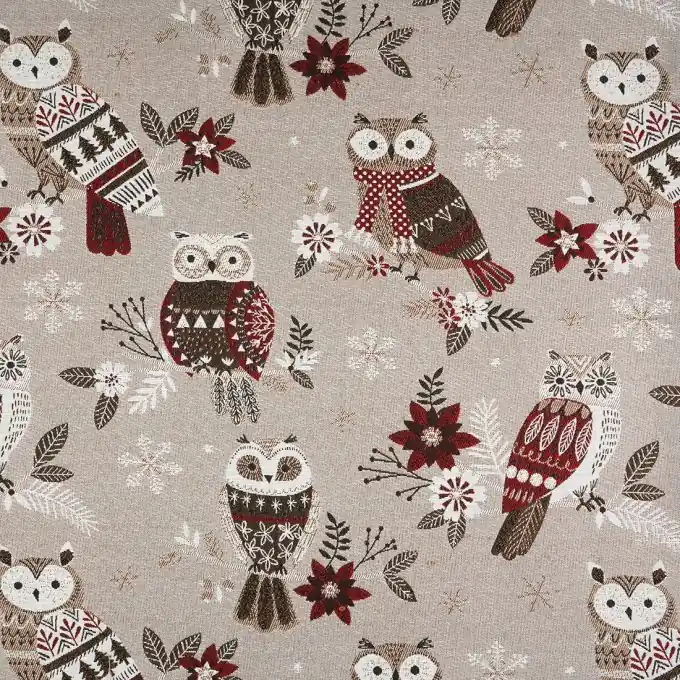 Jacquard Beige Eulen Jetzt Zugreifen