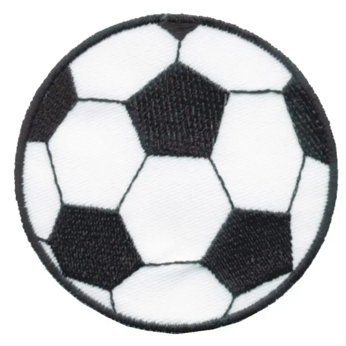 Rabatt Bügelbild Fußball schwarz weiß