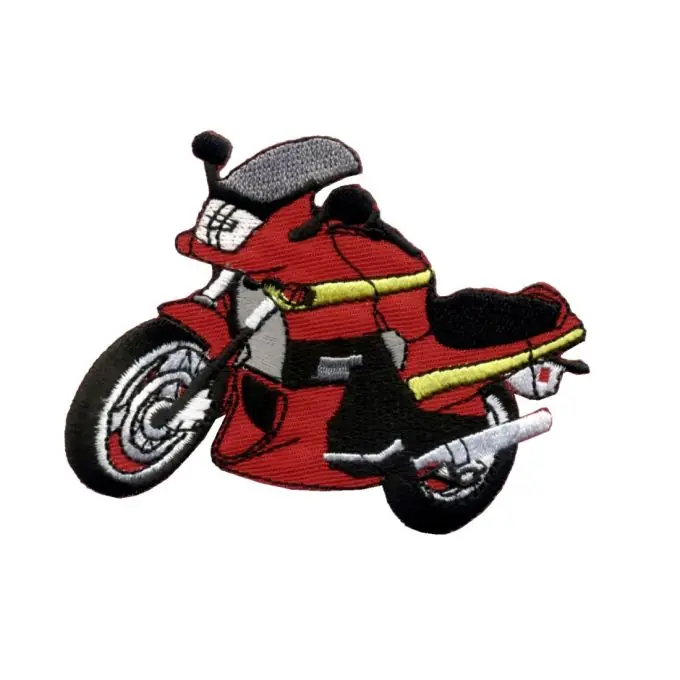 Bügelbild Motorrad rot Im Trend