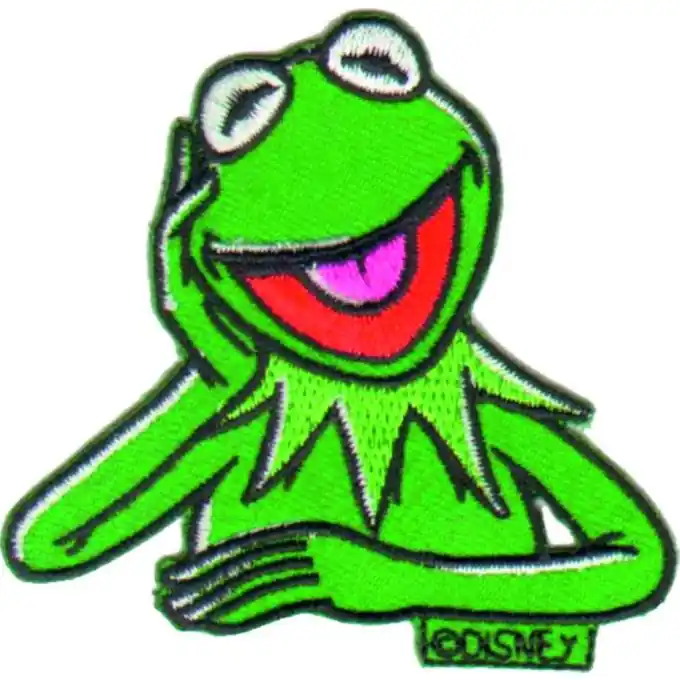 Bügelbild Froch Kermit grün Neuheit