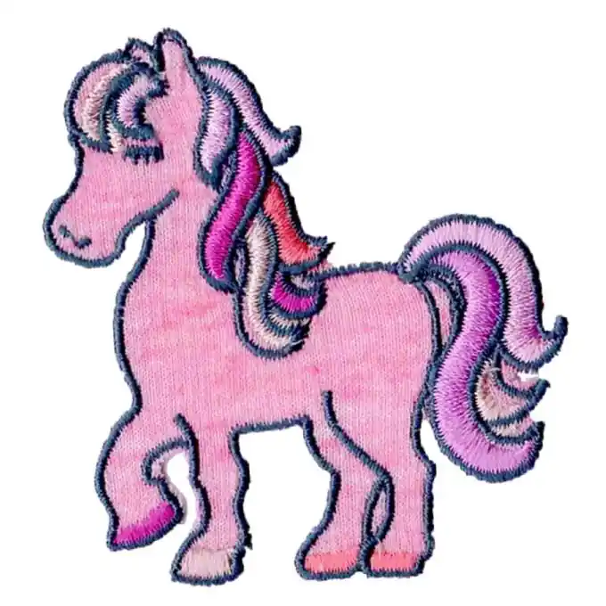 Bügelbild Pony rosa Ausverkauf