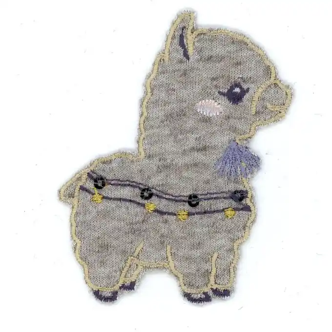 Meistverkauft Bügelbild Alpaka Jersey Beige