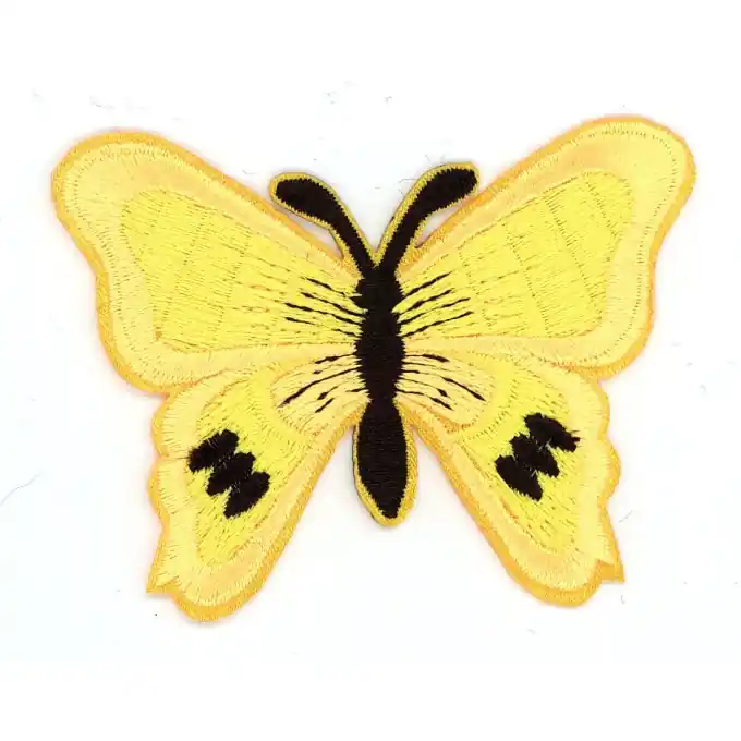 Markenware Bügelbild Schmetterling Gelb