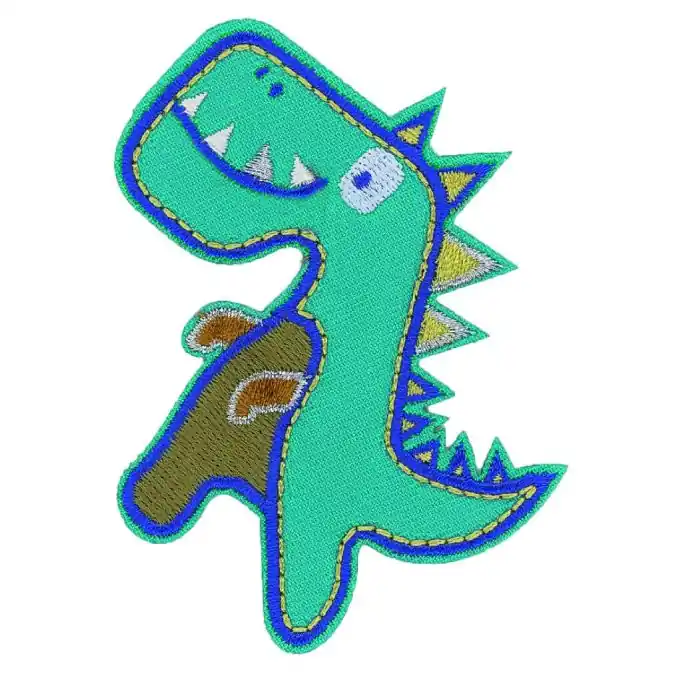 Sonderangebot Bügelbild Dino blau