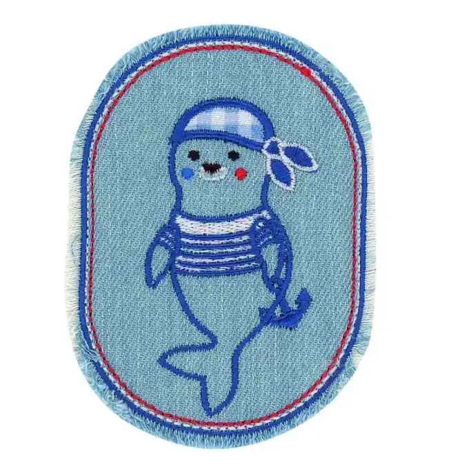 Expressversand Bügelbild blue jeans Otter