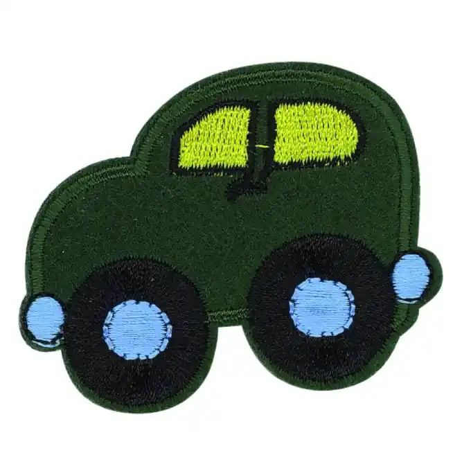 Gratis Versand Bügelbild Auto grün