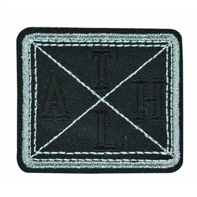 Geld-Zurück-Garantie Bügelbild Patch ATHL schwarz