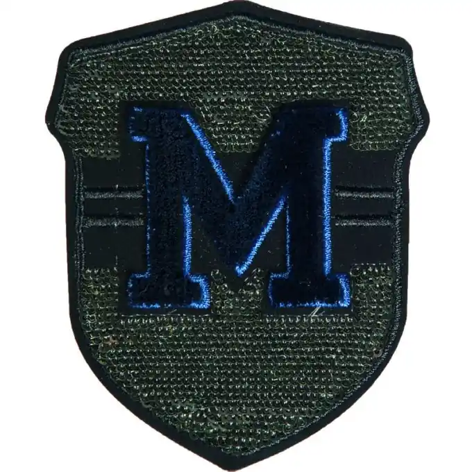 Mengenrabatt Bügelbild Patch M Pailletten