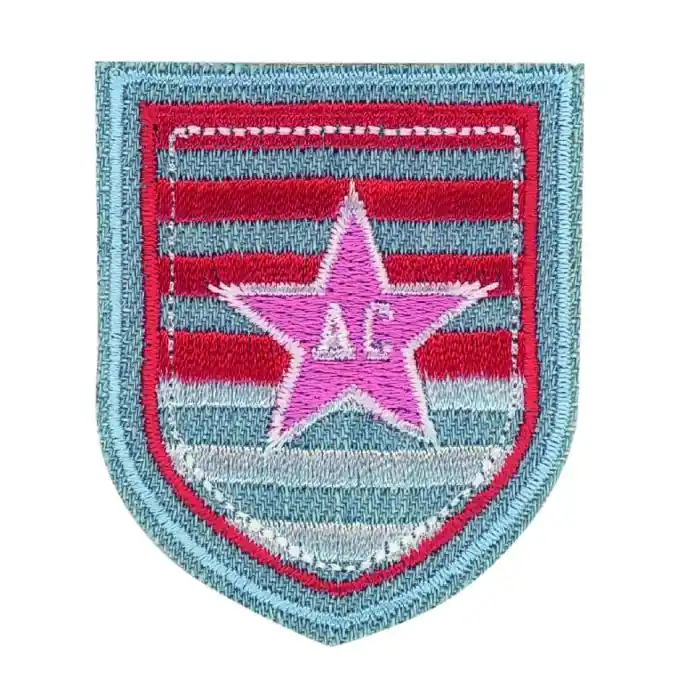 Gratis Versand Bügelbild AC Jean rosa