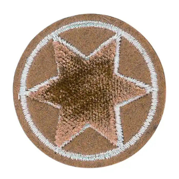 Bügelbild Samt Stern beige Ab Werk