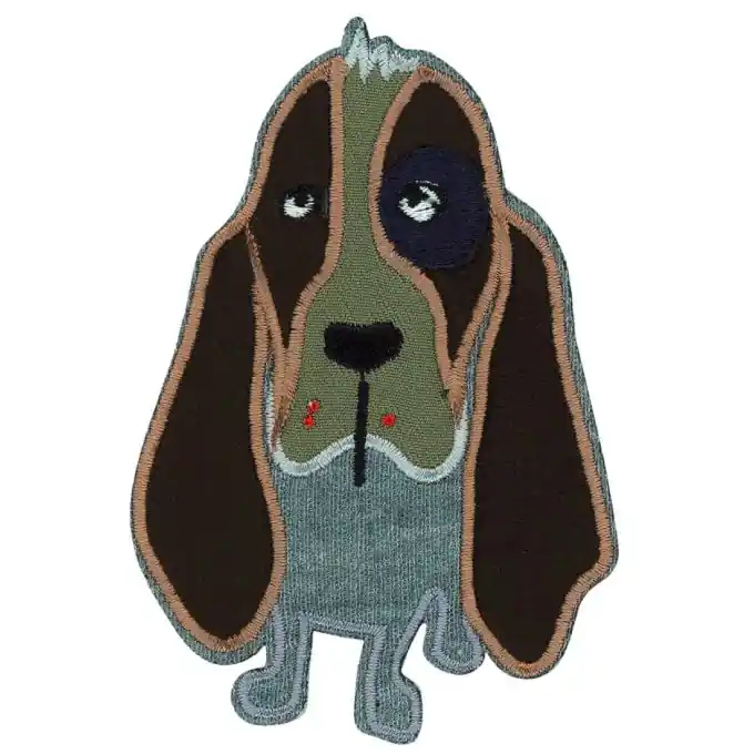 Bügelbild Hund grau braun Sonderaktion