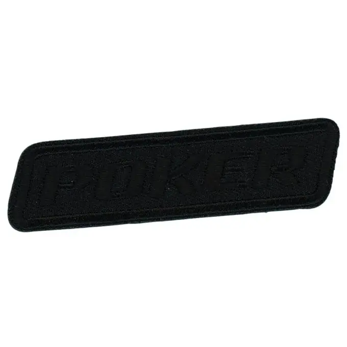 Sichere Zahlung Bügelbild Rechteck Poker grau