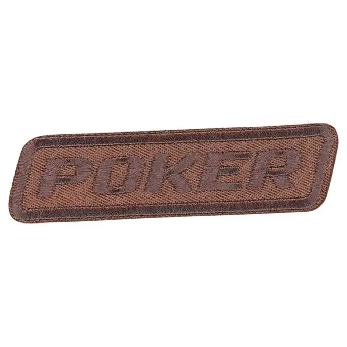 Neue Ware Bügelbild Poker beige