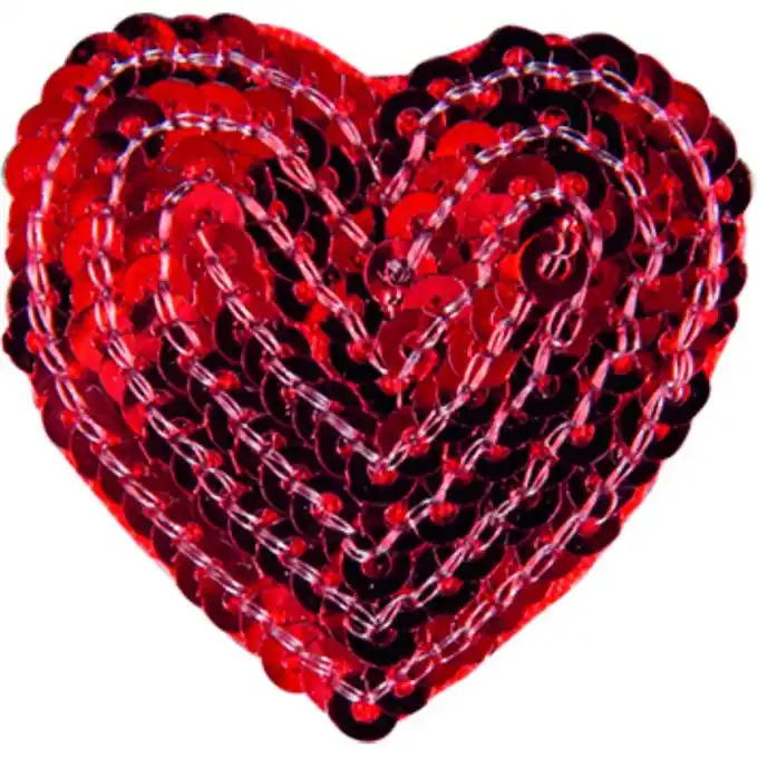 Bügelbild Herz rot Hochwertig