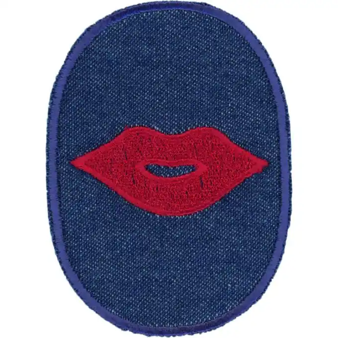 Bügelbild Lippen Jeans Abverkauf