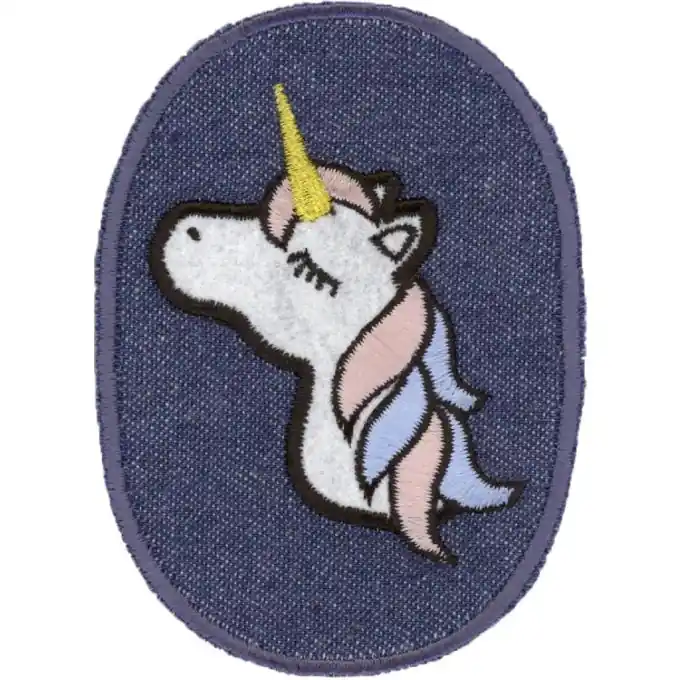 Bügelbild Einhorn Jeans Exklusiv