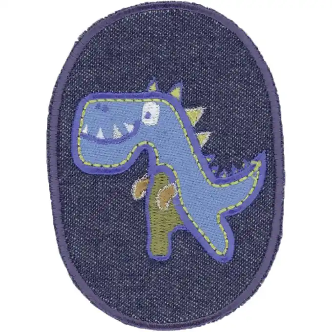 Top-Qualität Bügelbild Dino Jeans