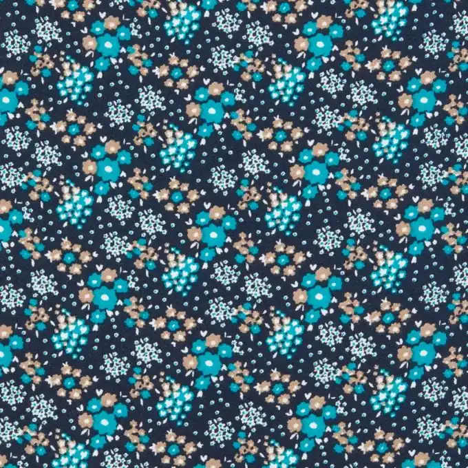 Blumenmuster Crêpe Stoff 145cm Laize Top-Qualität