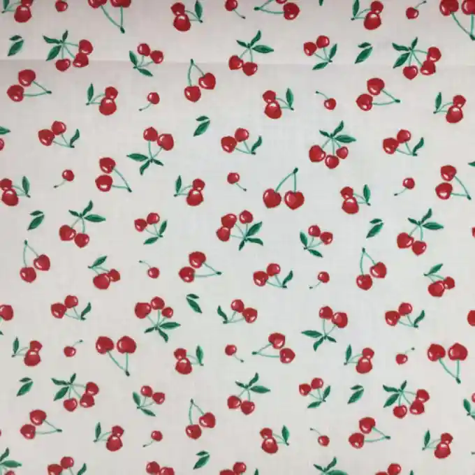Cretonne Kirschen Weiß Schneller Versand