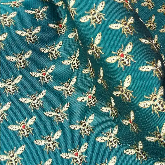 Jacquardstoff Honey Smaragdgrün Neu