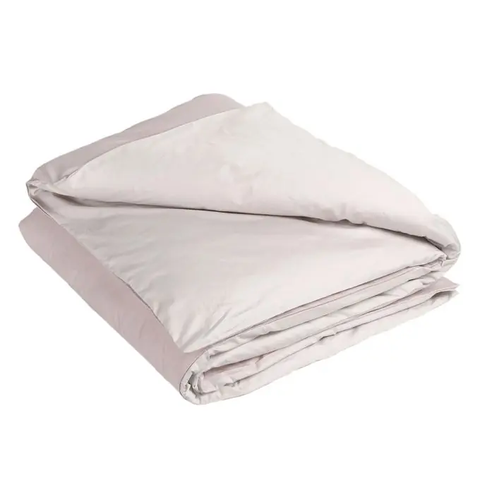 Online Kaufen Zweifarbiger Bettbezug aus Baumwollperkal, naturfarben und zartrosa, 260 x 240 cm