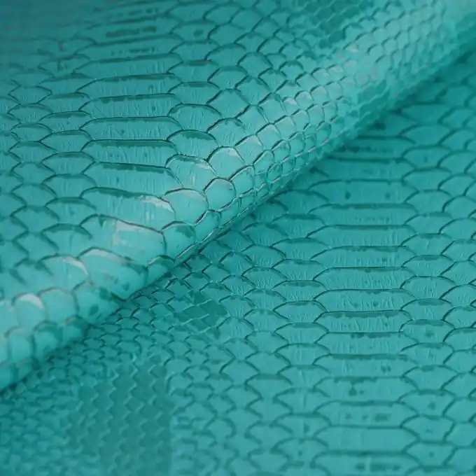 Kunstleder Reptilienoptik Comodo Türkis Limited Edition