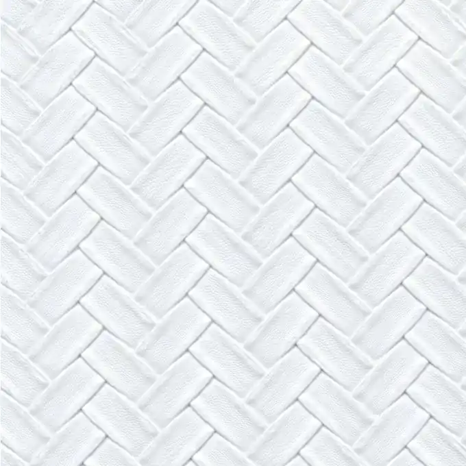 Kostenfreie Lieferung Kunstleder Flechtoptik Weiß