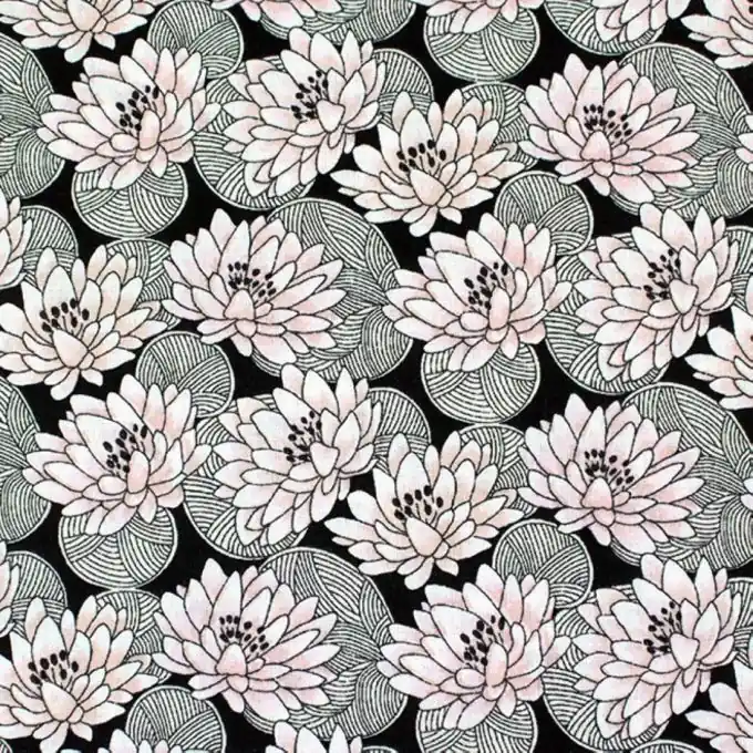 Top-Angebot Baumwollstoff Seerose Rosa