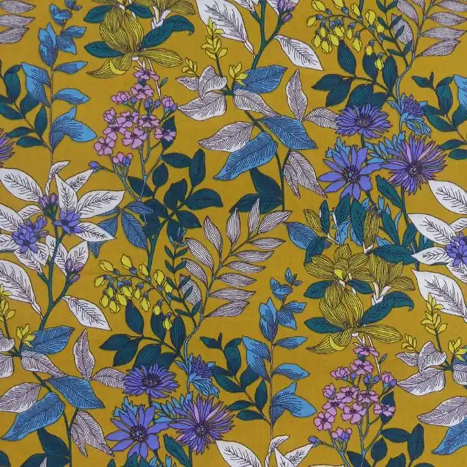 Neue Ware Baumwollstoff Glycinia Gelb