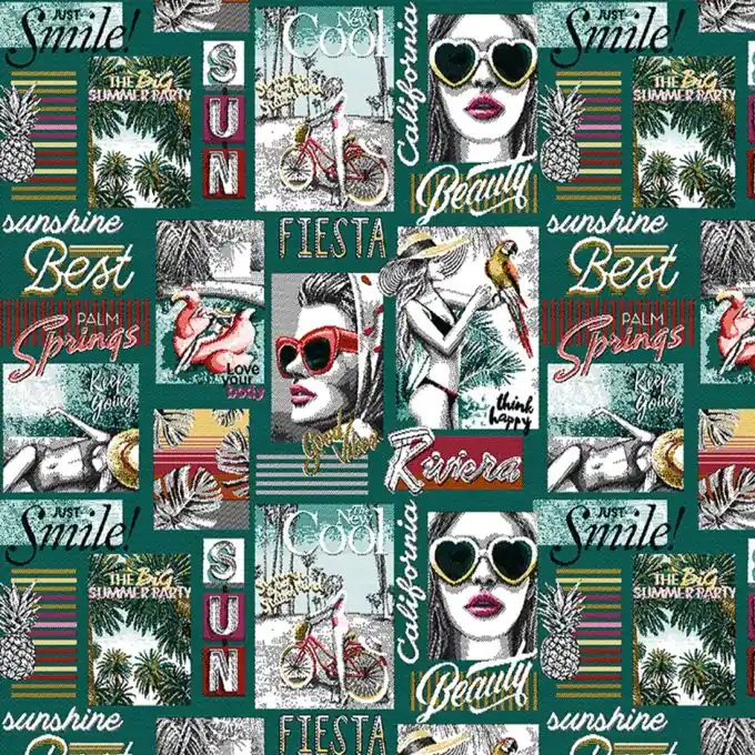 Jacquard Cool caraïbe Solange Der Vorrat Reicht