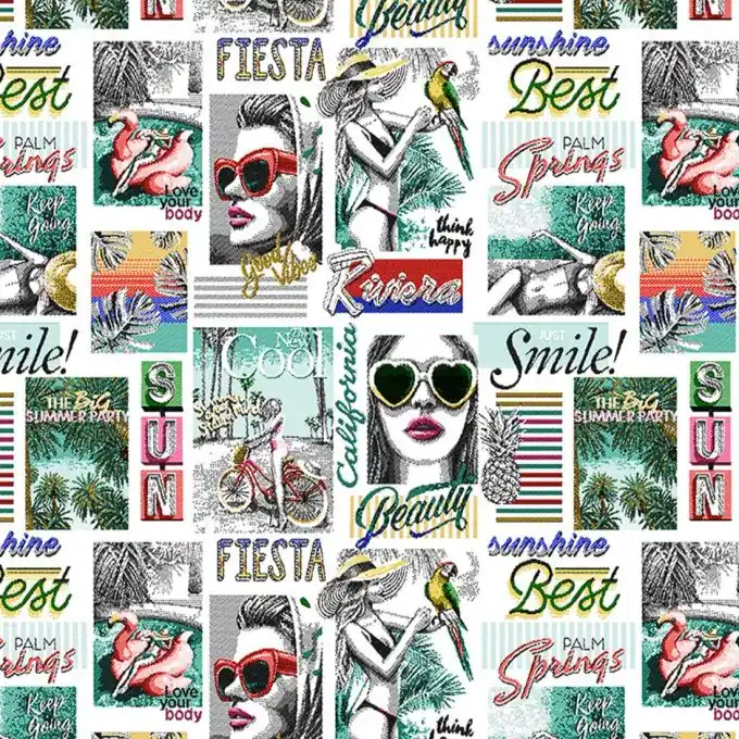 Schneller Versand Jacquard Cool Weiß