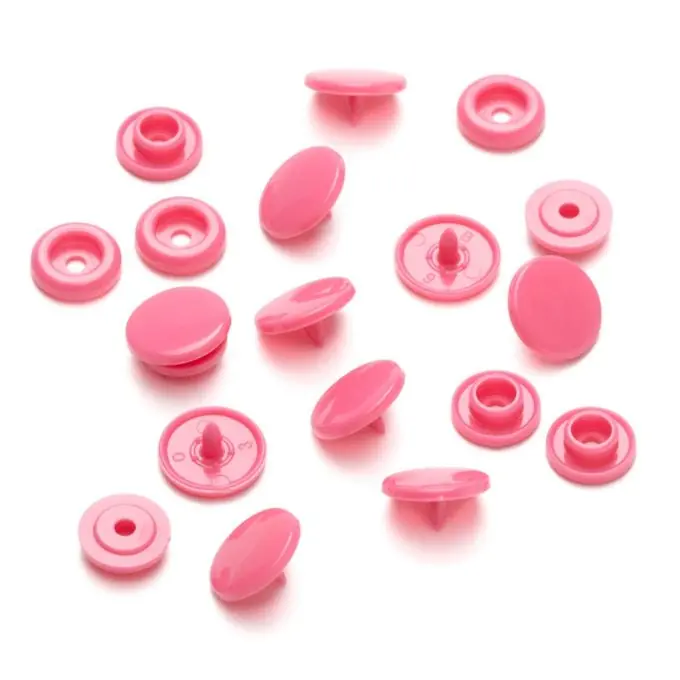 Druckknöpfe Color Snaps, rund – Rosafarben Zertifiziert