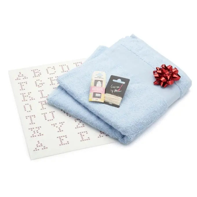 Personalisierbares Handtuch-Set Blau 50×100 cm Kostenloser Versand