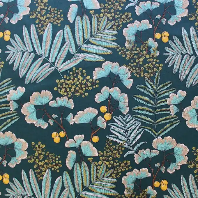 Baumwollstoff Victoria Tannengrün Solange Der Vorrat Reicht