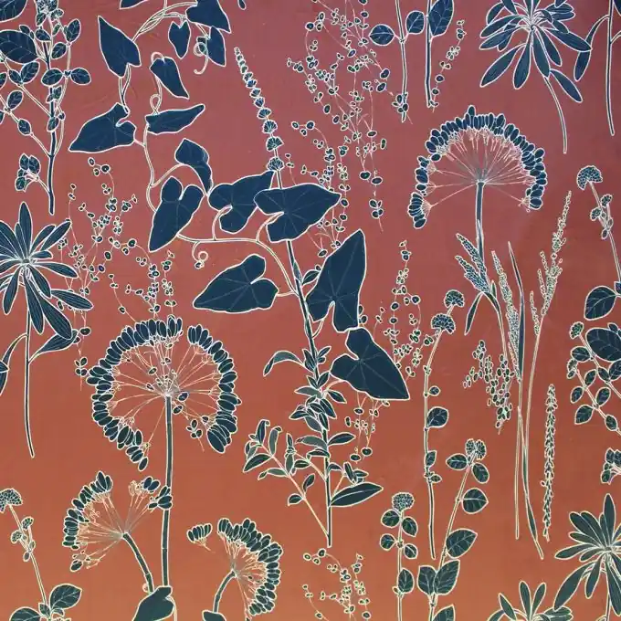 Samtstoff Amarinthe Orange Saisonangebot