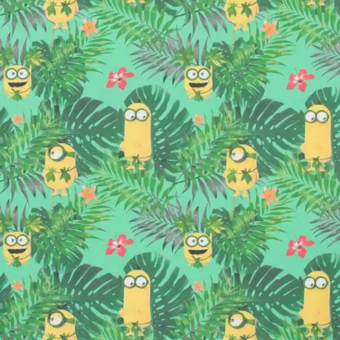 Preiswert Baumwollstoff Despicable Me Grün