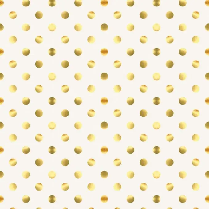 Dicker Baumwollstoff Metallic Gold Punkte Schneller Versand