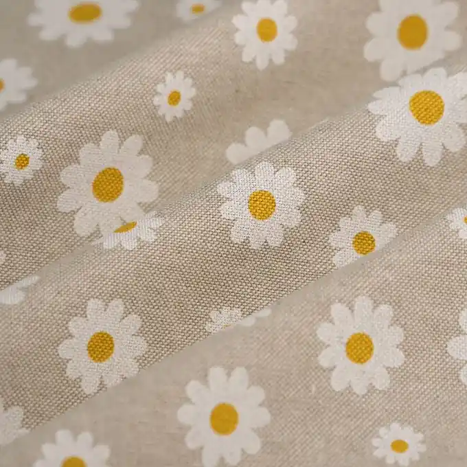 Gleich Bestellen Dicker Baumwollstoff Margeriten Weiß