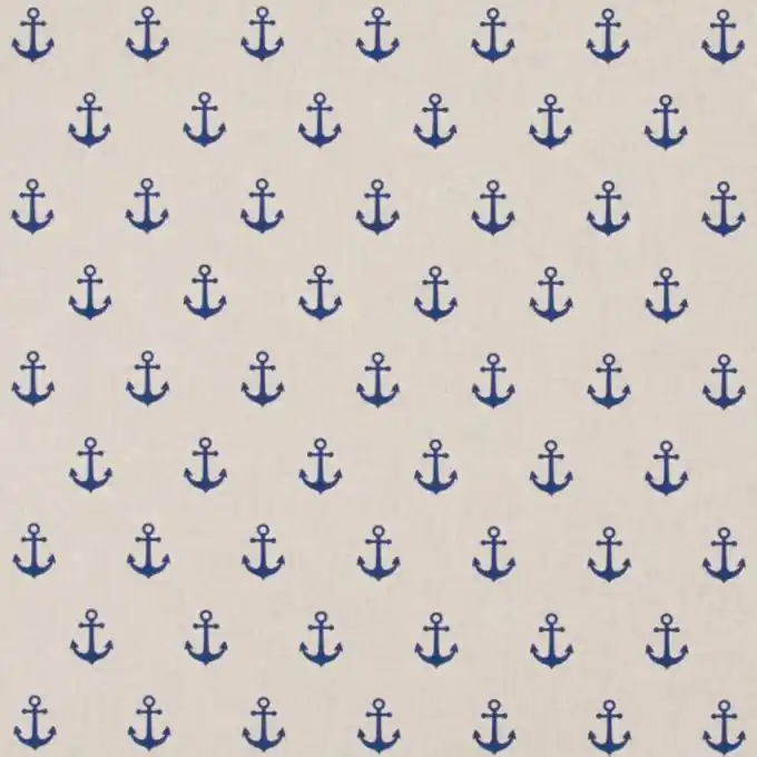 Bestpreis Dicker Baumwollstoff Anker Blau