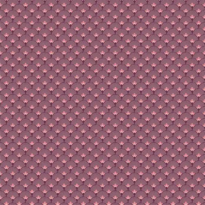 Weltweiter Versand Dicker Baumwollstoff Schuppenmuster Weinrot