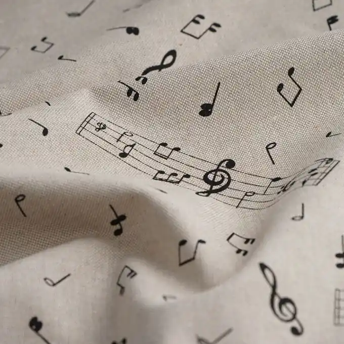 Abverkauf Dicker Baumwollstoff Musiknoten