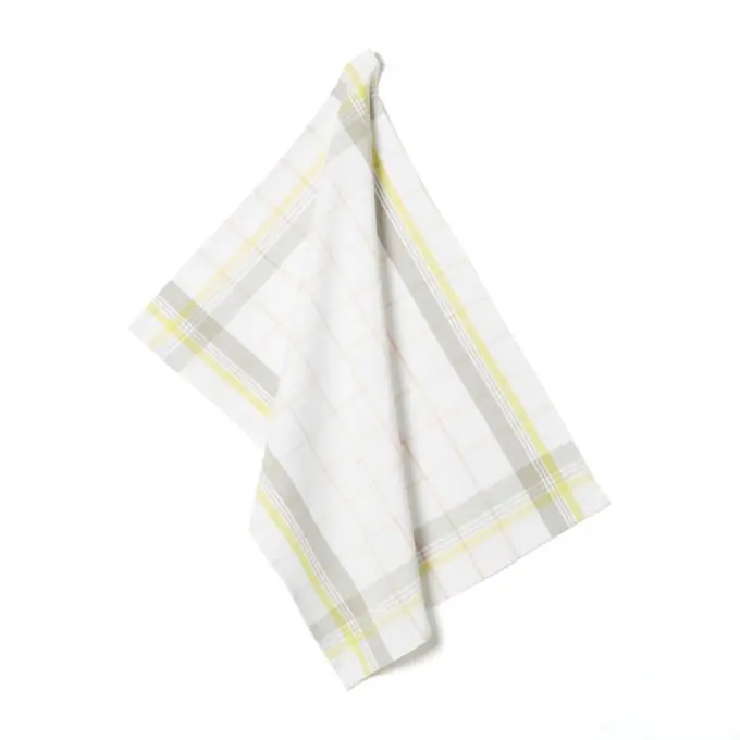 Handgefertigt Kariertes Geschirrtuch Les petits plats 50cm