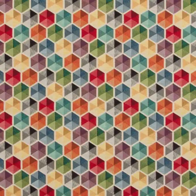 Jacquard Gobelin Rechtecke Bunt Markenware