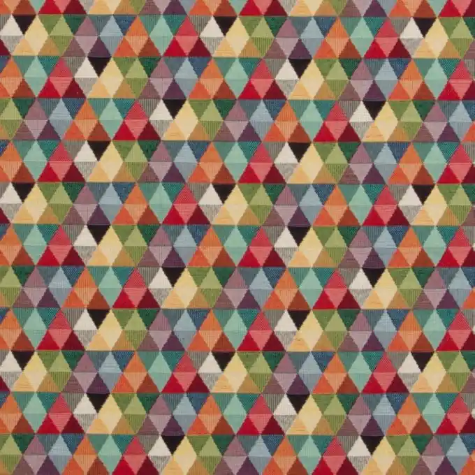 Jacquard Gobelin kleine Dreiecke Bunt Knallerangebot